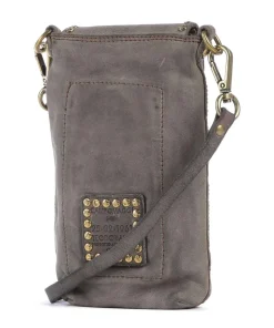 Handytasche fein genarbtes Rindsleder grau