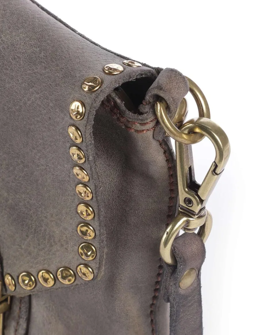 Handytasche fein genarbtes Rindsleder grau