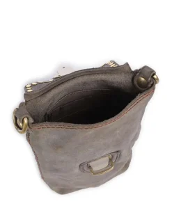 Handytasche fein genarbtes Rindsleder grau