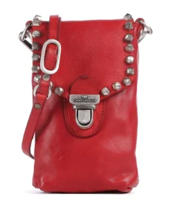 Handytasche fein genarbtes Rindsleder rot