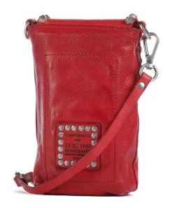 Handytasche fein genarbtes Rindsleder rot