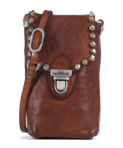 Handytasche fein genarbtes Rindsleder cognac