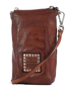 Handytasche fein genarbtes Rindsleder cognac
