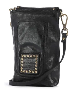 Handytasche fein genarbtes Rindsleder schwarz