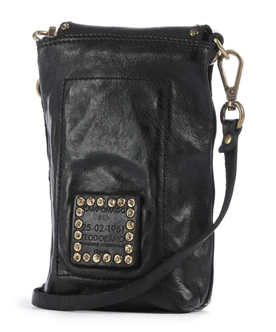 Handytasche fein genarbtes Rindsleder schwarz