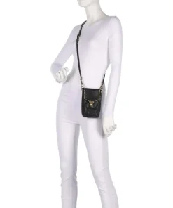 Handytasche fein genarbtes Rindsleder schwarz