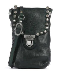 Handytasche fein genarbtes Rindsleder dunkelgrün