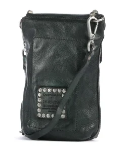 Handytasche fein genarbtes Rindsleder dunkelgrün