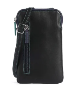 Handytasche fein genarbtes Rindsleder schwarz