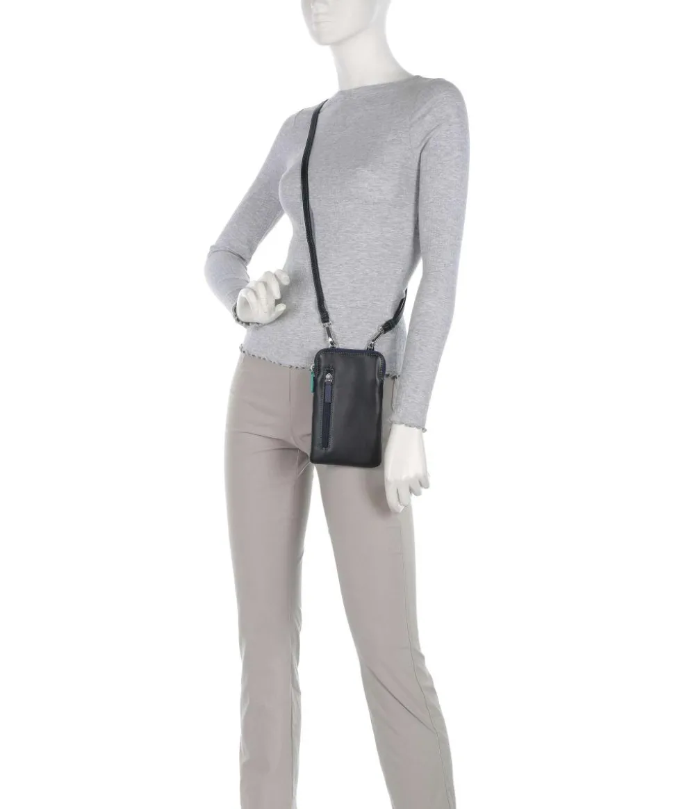 Handytasche fein genarbtes Rindsleder schwarz