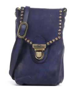 Handytasche fein genarbtes Rindsleder dunkelblau