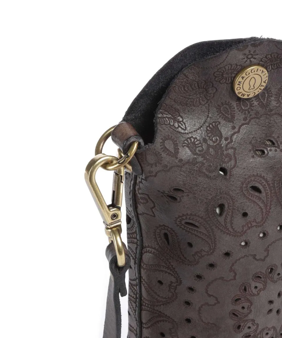 Handytasche fein genarbtes Rindsleder dunkelgrau