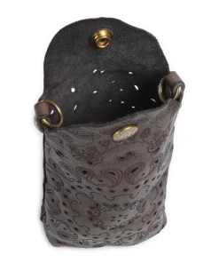 Handytasche fein genarbtes Rindsleder dunkelgrau