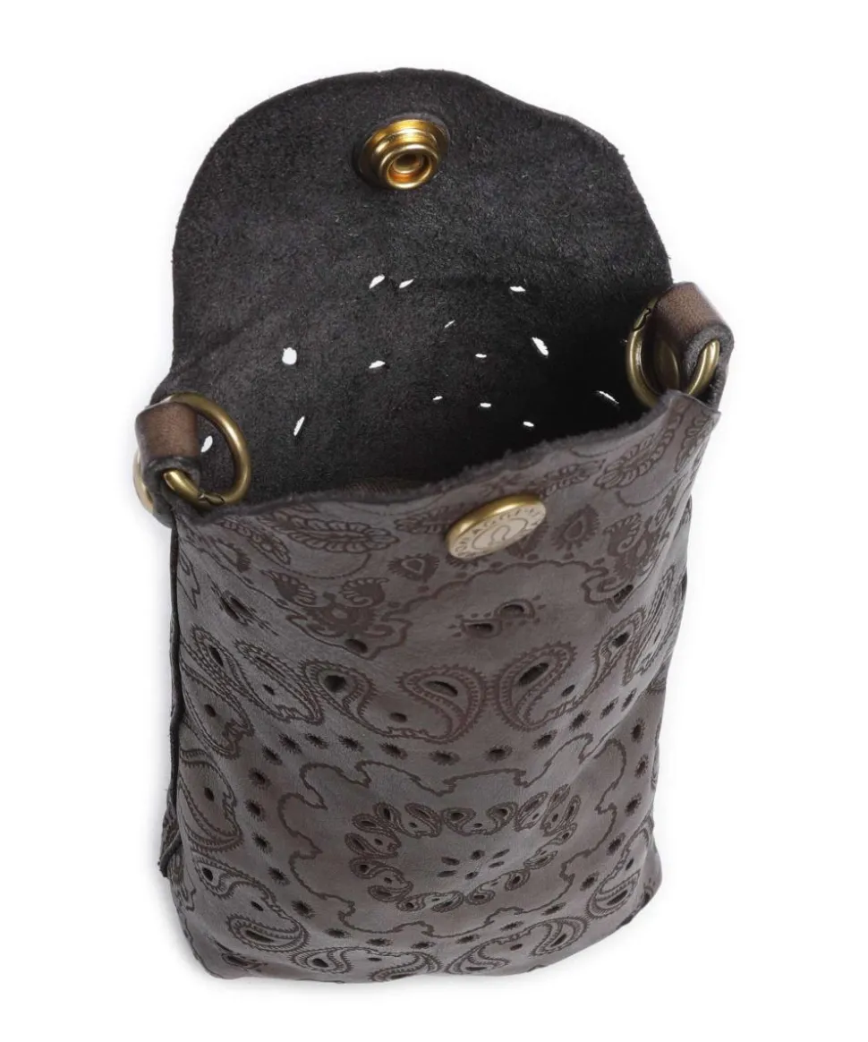 Handytasche fein genarbtes Rindsleder dunkelgrau