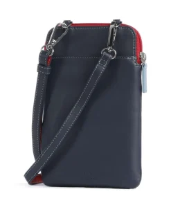 Handytasche fein genarbtes Rindsleder dunkelblau