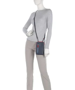 Handytasche fein genarbtes Rindsleder dunkelblau