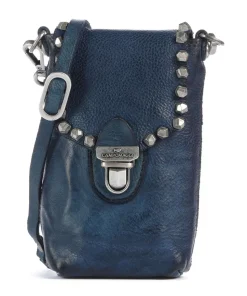 Handytasche fein genarbtes Rindsleder dunkelblau