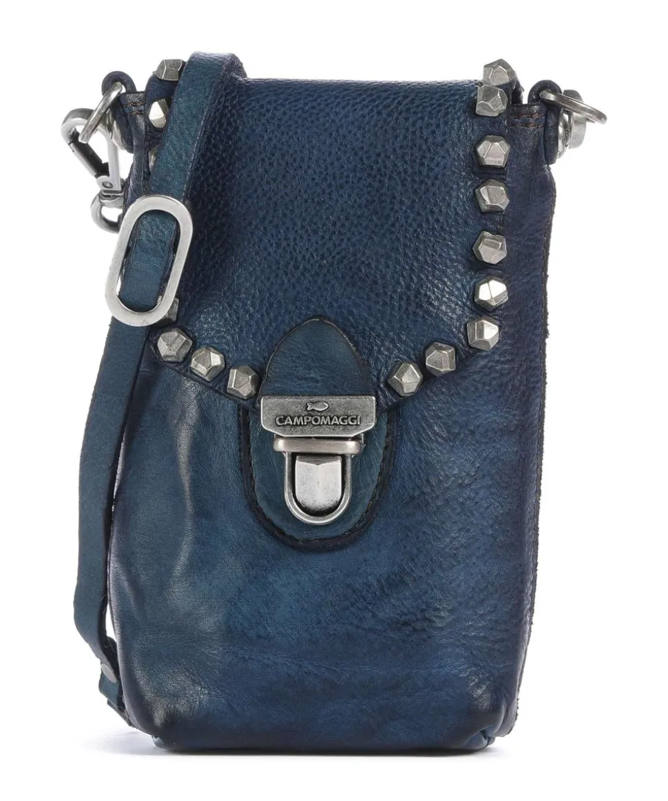 Handytasche fein genarbtes Rindsleder dunkelblau