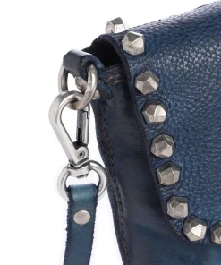 Handytasche fein genarbtes Rindsleder dunkelblau