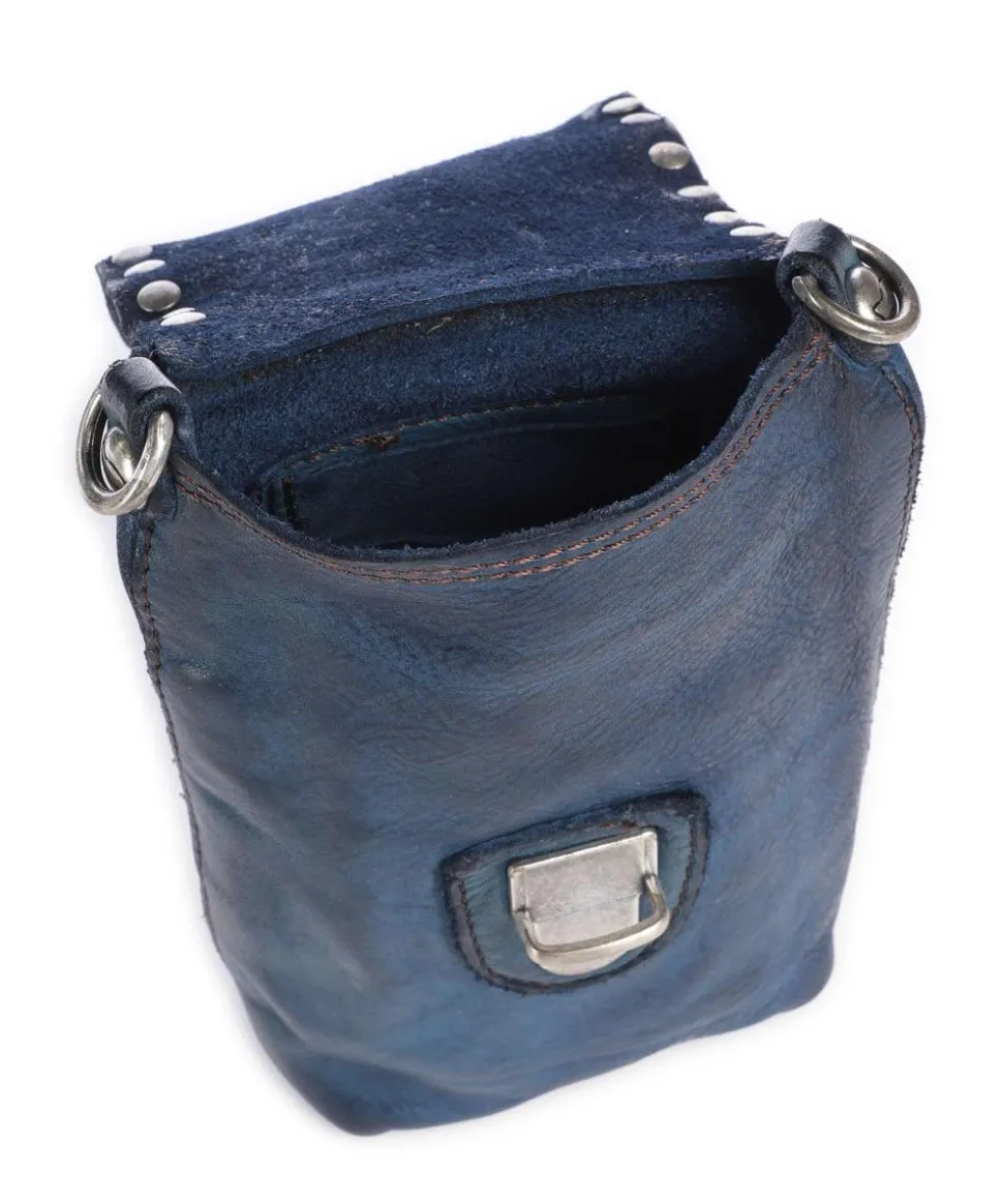 Handytasche fein genarbtes Rindsleder dunkelblau