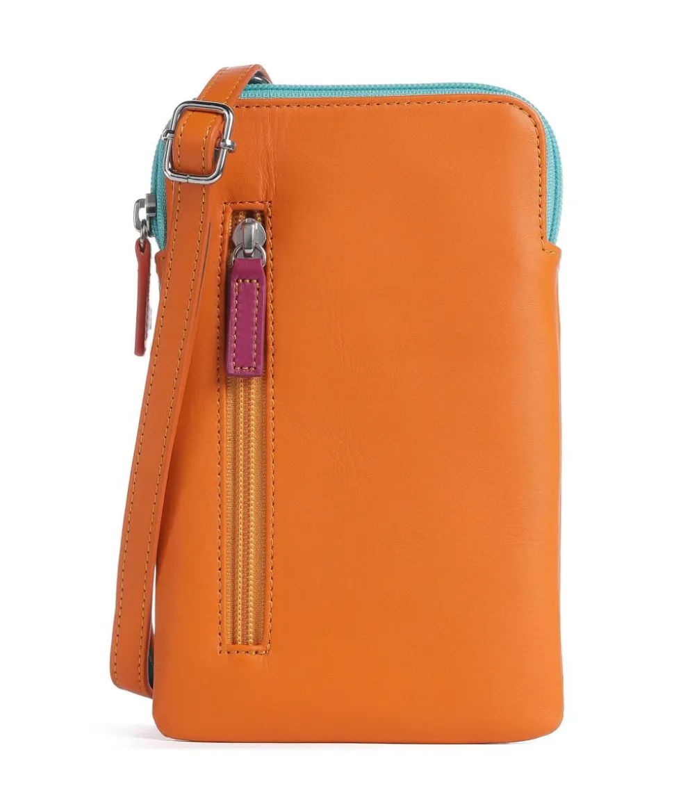 Handytasche fein genarbtes Rindsleder orange