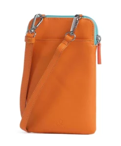 Handytasche fein genarbtes Rindsleder orange