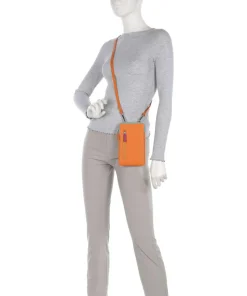 Handytasche fein genarbtes Rindsleder orange