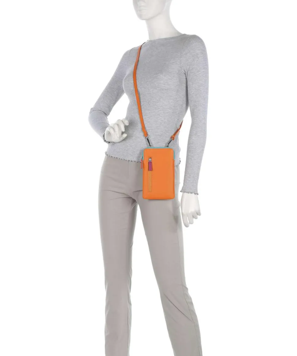 Handytasche fein genarbtes Rindsleder orange