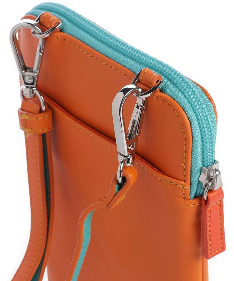 Handytasche fein genarbtes Rindsleder orange