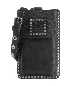 Handytasche genarbtes Rindsleder schwarz