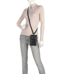 Handytasche genarbtes Rindsleder schwarz