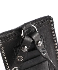 Handytasche genarbtes Rindsleder schwarz