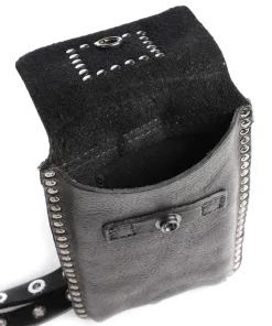 Handytasche genarbtes Rindsleder schwarz