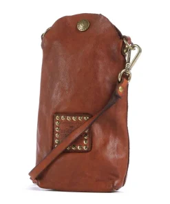 Handytasche genarbtes Rindsleder cognac