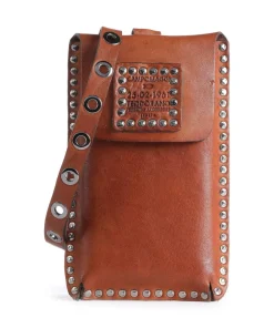 Handytasche genarbtes Rindsleder cognac