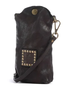 Handytasche genarbtes Rindsleder dunkelbraun