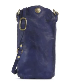 Handytasche genarbtes Rindsleder dunkelblau