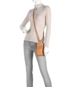 Handytasche genarbtes Rindsleder hellbraun