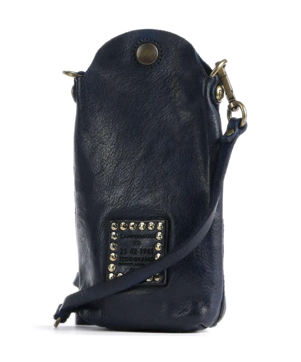Handytasche genarbtes Rindsleder navy