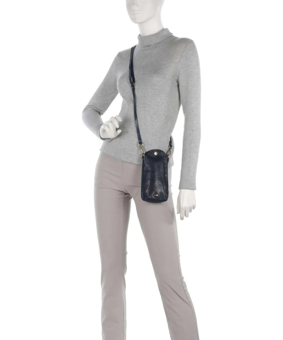 Handytasche genarbtes Rindsleder navy