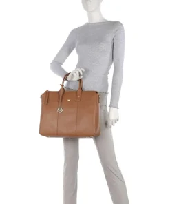 Hanna Aktentasche 14″ genarbtes Rindsleder cognac