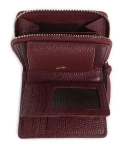Hanna Geldbörse genarbtes Leder wein