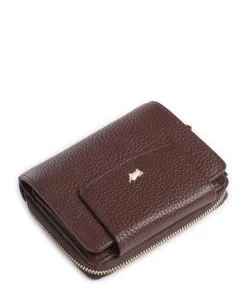 Hanna Geldbörse genarbtes Leder dunkelbraun