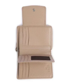 Hanna Geldbörse genarbtes Leder creme