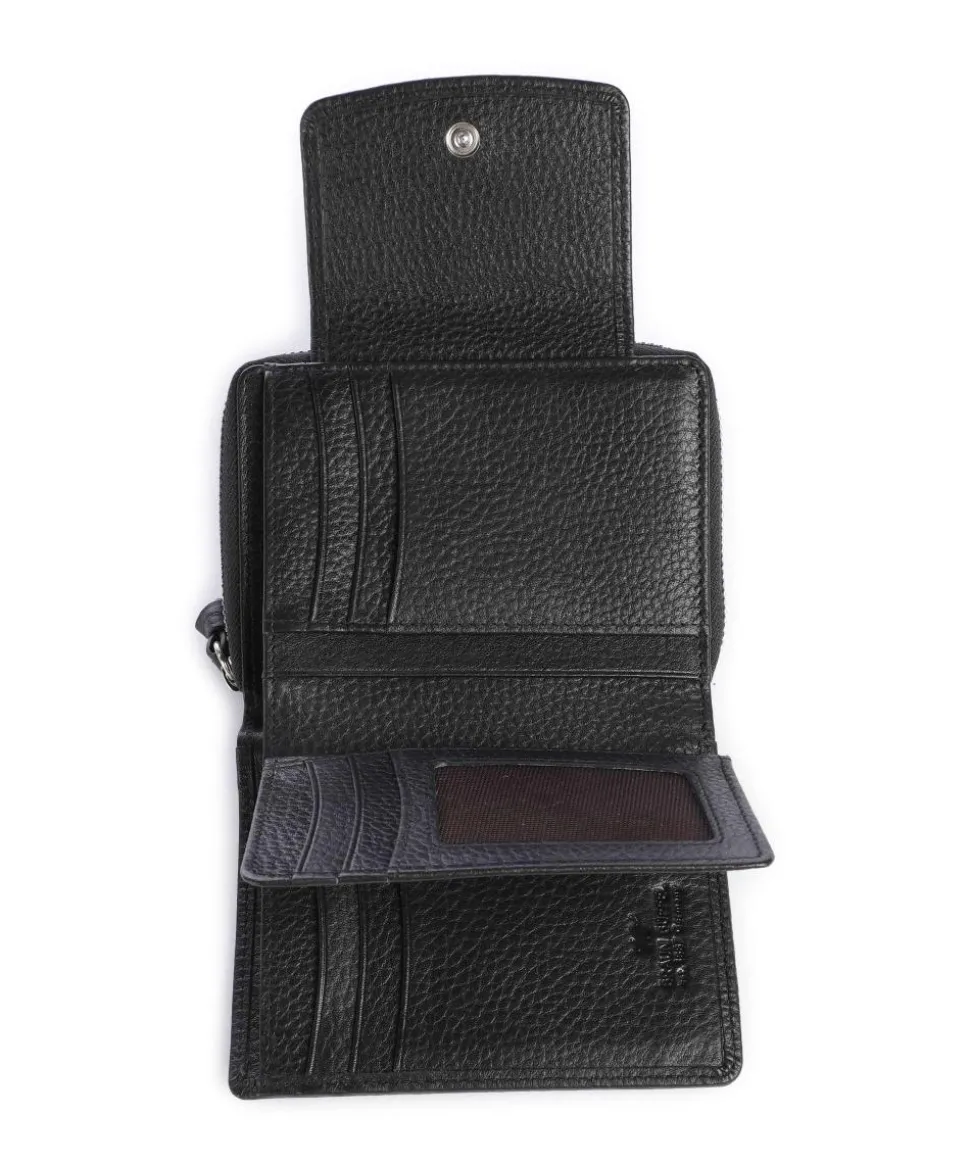 Hanna Geldbörse genarbtes Leder schwarz