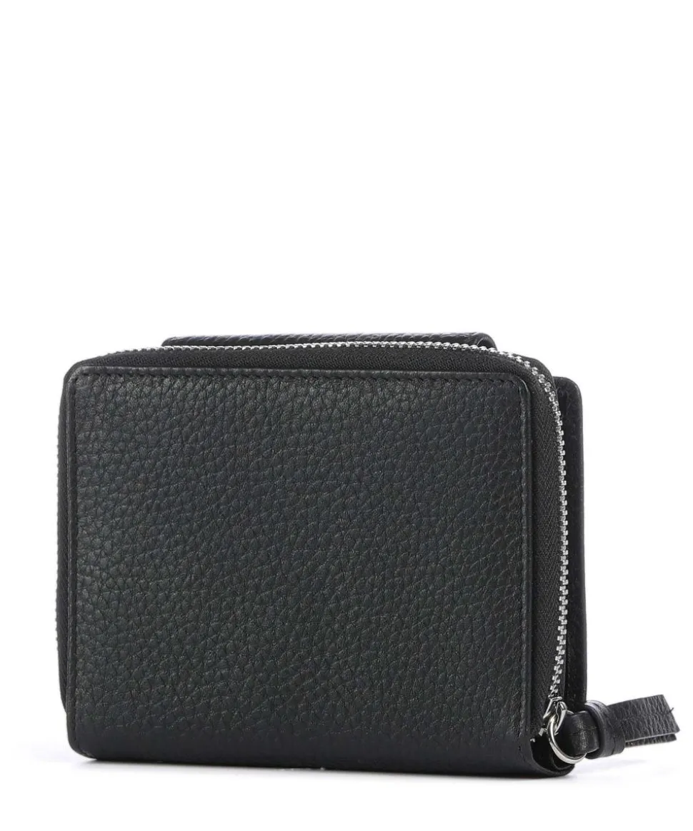 Hanna Geldbörse genarbtes Leder schwarz