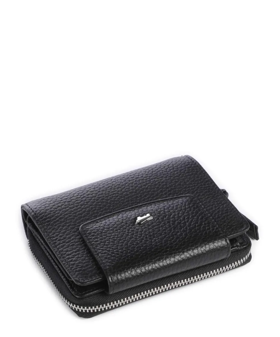 Hanna Geldbörse genarbtes Leder schwarz