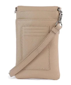 Hanna Handytasche genarbtes Rindsleder beige