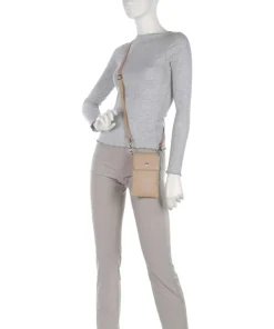 Hanna Handytasche genarbtes Rindsleder beige