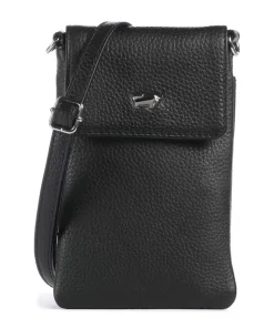 Hanna Handytasche genarbtes Rindsleder schwarz